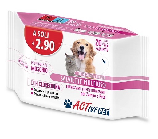 ACTIVE PET SALVIETTE CLX 20PZ